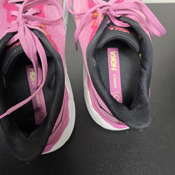 Hoka Shoes Womens Size 10B Pink Arahi 6 Performance Running Athletic Sneakers - Picture 9 of 10